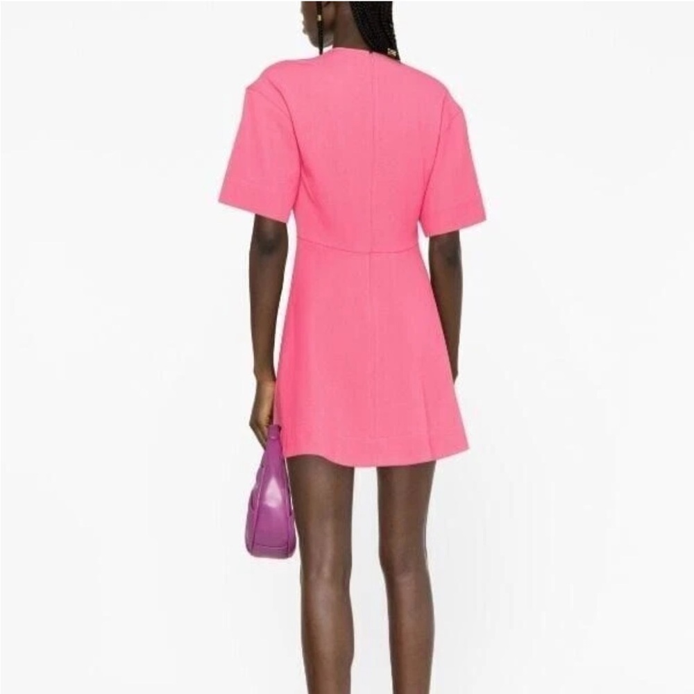 Ganni Stretch Suiting V-Neck Mini Dress - Picture 2 of 16